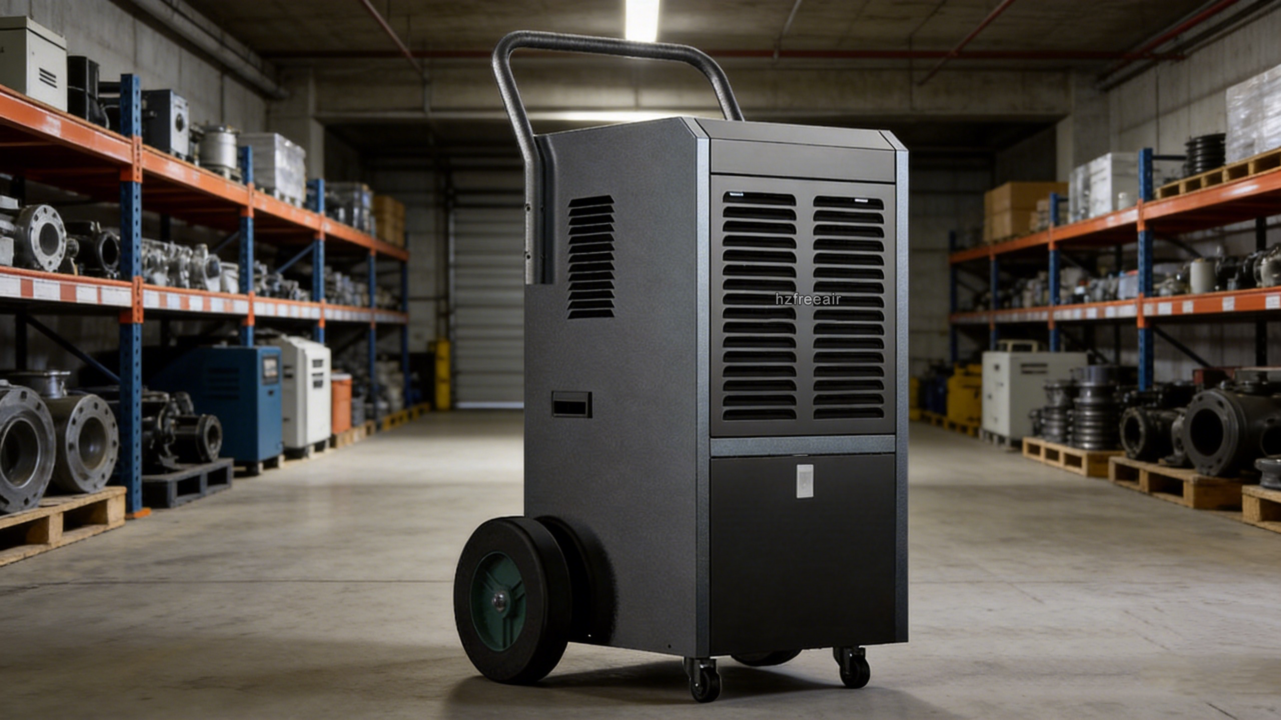 58L Commercial Push Hand Dehumidifier Intelligent Big Wheels for Swimming Pool Air Dryer with LCD Display