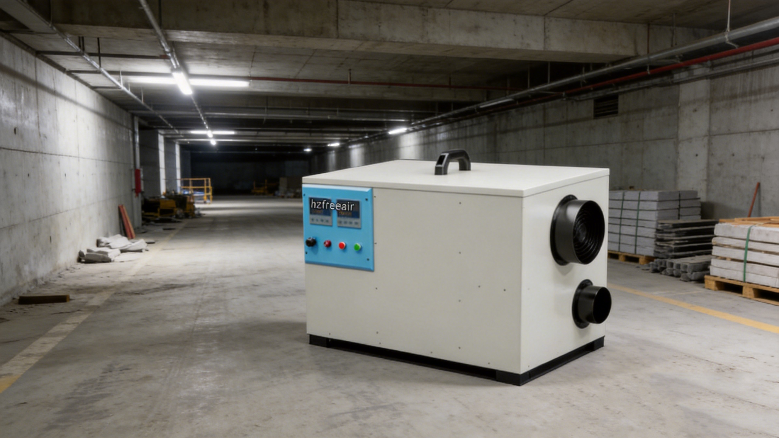 FL-R800 FREEAIR Industrial Silica Gel Desiccant Dehumidifier 4.5kg/h with Anti-Corrosion Housing for Buried Shelter Have Timer